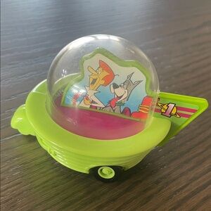 Vintage Jetsons Kids Meal toy 1990’s-early 2000’s Green and Pink Space Car Toy